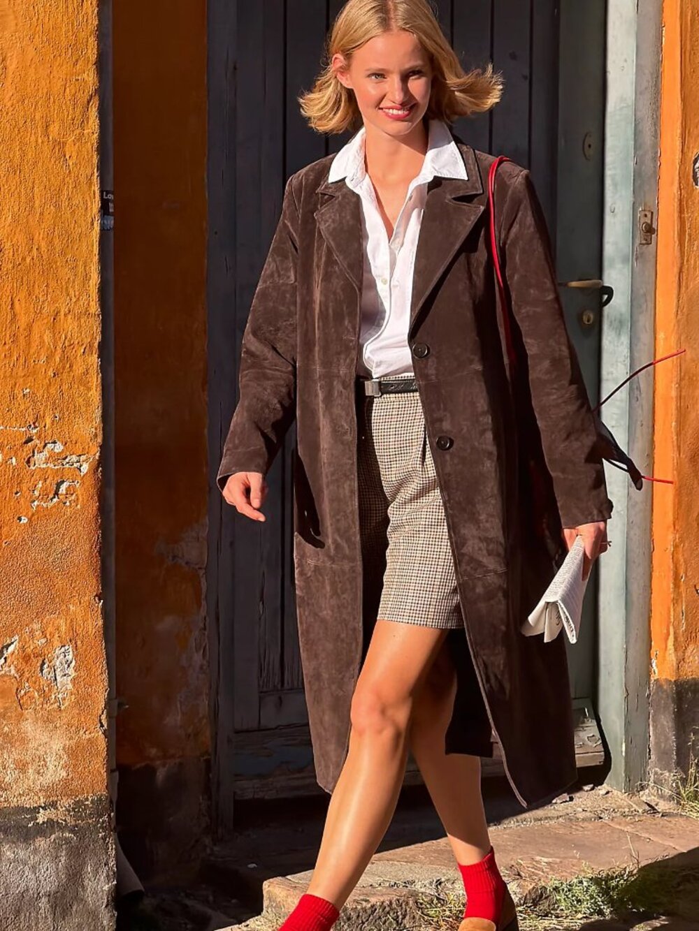 Anthropologie NVLT Size Med Rachael Suede Longline Coat New With Tags